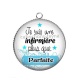 Pendentif Cabochon Argent - je suis une infirmière plus que parfaite