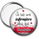 Miroir de poche - je suis une infirmière plus que parfaite