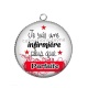 Pendentif Cabochon Argent - je suis une infirmière plus que parfaite