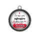Pendentif Cabochon Argent - je suis une infirmière plus que parfaite
