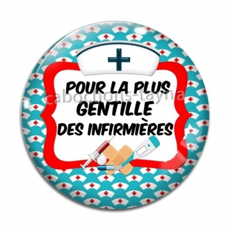 Cabochon Verre - pour la plus gentille des infirmières
