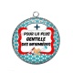 Pendentif Cabochon Argent - pour la plus gentille des infirmières