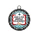 Pendentif Cabochon Argent - pour la plus gentille des infirmières