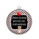 Pendentif Cabochon Argent - pour la plus gentilles des infirmières