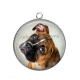 Pendentif Cabochon Argent - chien