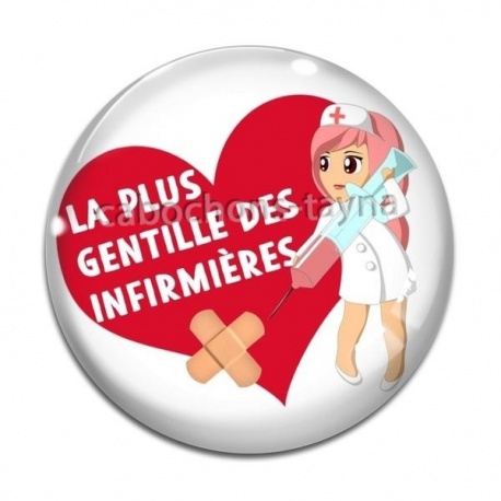 Cabochon Verre - la plus gentille des infirmières
