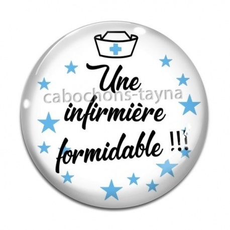 Cabochon Verre - une infirmière formidable