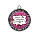 Pendentif Cabochon Argent - une infirmière magique