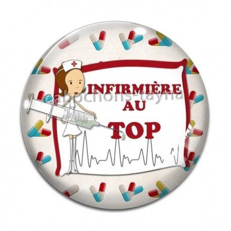 Cabochon Verre - infirmière au top