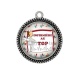 Pendentif Cabochon Argent - infirmière au top