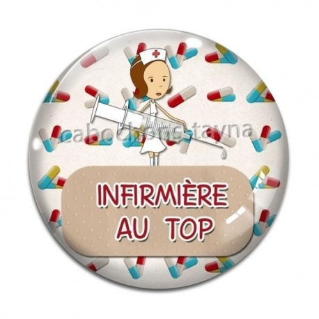 Cabochon Verre - infirmière au top