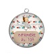 Pendentif Cabochon Argent - infirmière au top