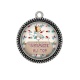 Pendentif Cabochon Argent - infirmière au top