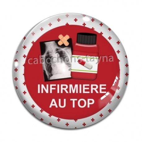 Cabochon Verre - infirmière au top