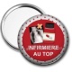Miroir de poche - infirmière au top