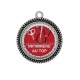 Pendentif Cabochon Argent - infirmière au top