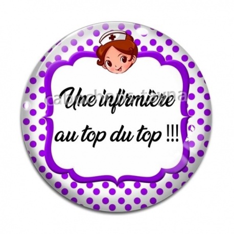 Cabochon Verre - infirmière au top du top