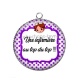 Pendentif Cabochon Argent - infirmière au top du top