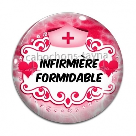 Cabochon Verre - infirmière formidable