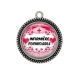 Pendentif Cabochon Argent - infirmière formidable
