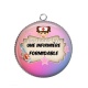 Pendentif Cabochon Argent - infirmière foemidable