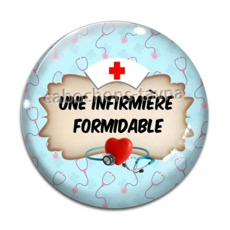 Cabochon Verre - infirmière formidable