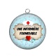 Pendentif Cabochon Argent - infirmière formidable
