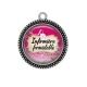 Pendentif Cabochon Argent - infirmière formidable