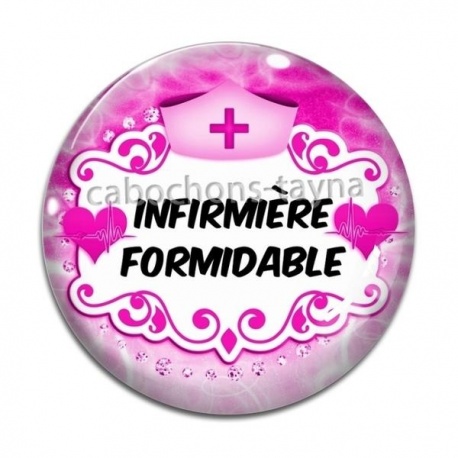 Cabochon Verre - infirmière formidable