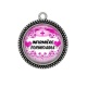 Pendentif Cabochon Argent - infirmière formidable