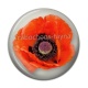 Cabochon Résine - coquelicot rouge