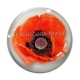 Cabochon Verre - coquelicot rouge