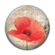 Cabochon Résine - coquelicot 
