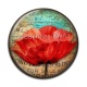 Cabochon Résine - coquelicot 