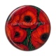 Cabochon Résine - coquelicot