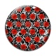 Cabochon Verre - coquelicot