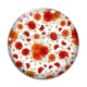 Cabochon Verre - coquelicot