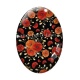 Cabochon Verre Ovale - coquelicot