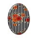Cabochon Résine Ovale - coquelicot