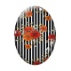 Cabochon Verre Ovale - coquelicot