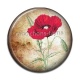 Cabochon Résine - coquelicot