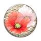 Cabochon Verre - coquelicot