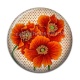 Cabochon Résine - coquelicot