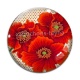 Cabochon Verre - coquelicot