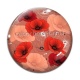 Cabochon Verre - coquelicot