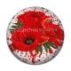 Cabochon Résine - coquelicot