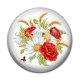 Cabochon Résine - coquelicot