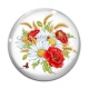 Cabochon Verre - coquelicot