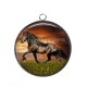 Pendentif Cabochon Argent - cheval