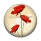 Cabochon Résine - coquelicot